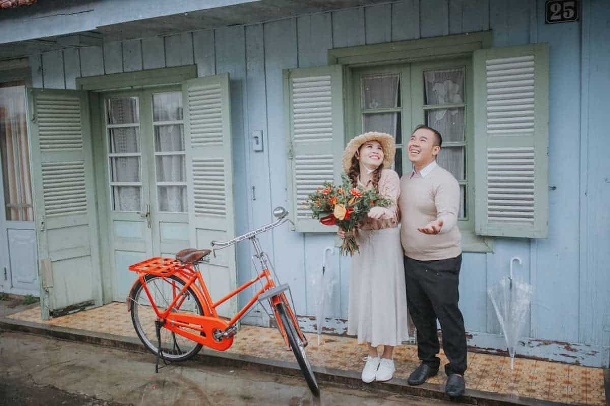 chụp hình cưới Đà Lạt vào mùa mưa